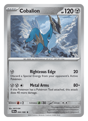Cobalion 066/086 - Pokémon TCG Black Bolt card