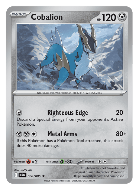 Cobalion 066/086 - Pokémon TCG Black Bolt card