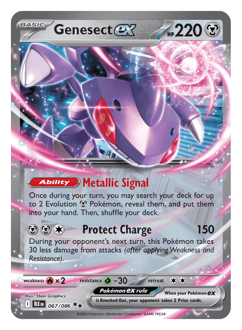 Genesect ex 067/086 - Pokémon TCG Black Bolt card
