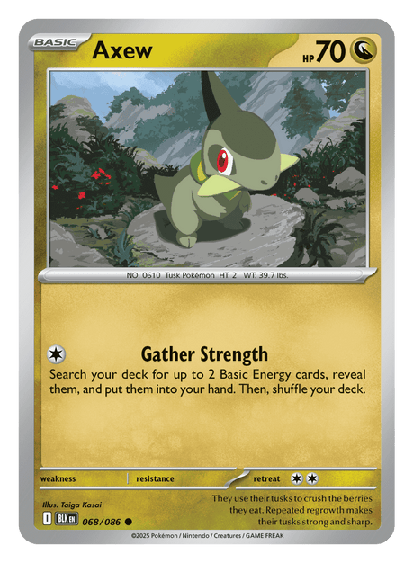 Axew 068/086 - Pokémon TCG Black Bolt card