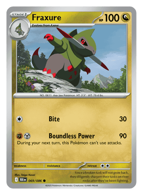 Fraxure 069/086 - Pokémon TCG Black Bolt card