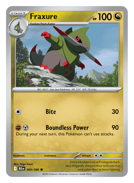 Fraxure 069/086 - Pokémon TCG Black Bolt card