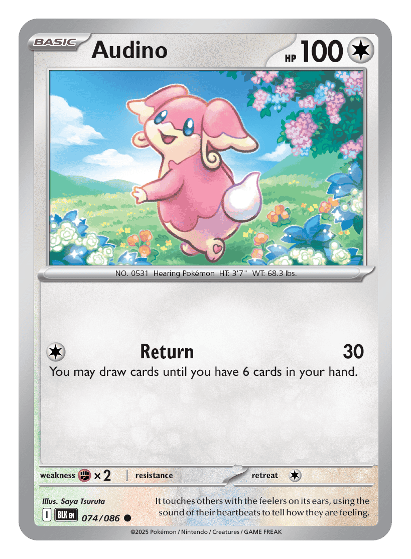 Audino 074/086 - Pokémon TCG Black Bolt card