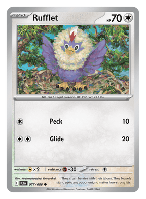 Rufflet 077/086 - Pokémon TCG Black Bolt card