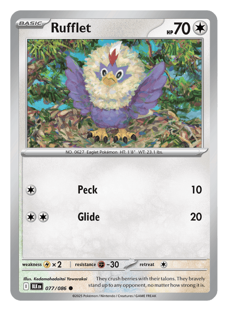 Rufflet 077/086 - Pokémon TCG Black Bolt card