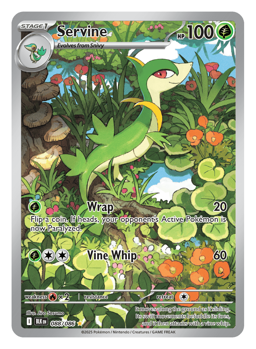 Servine 088/086 - Pokémon TCG Black Bolt card