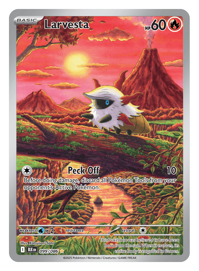 Larvesta 099/086 - Pokémon TCG Black Bolt card