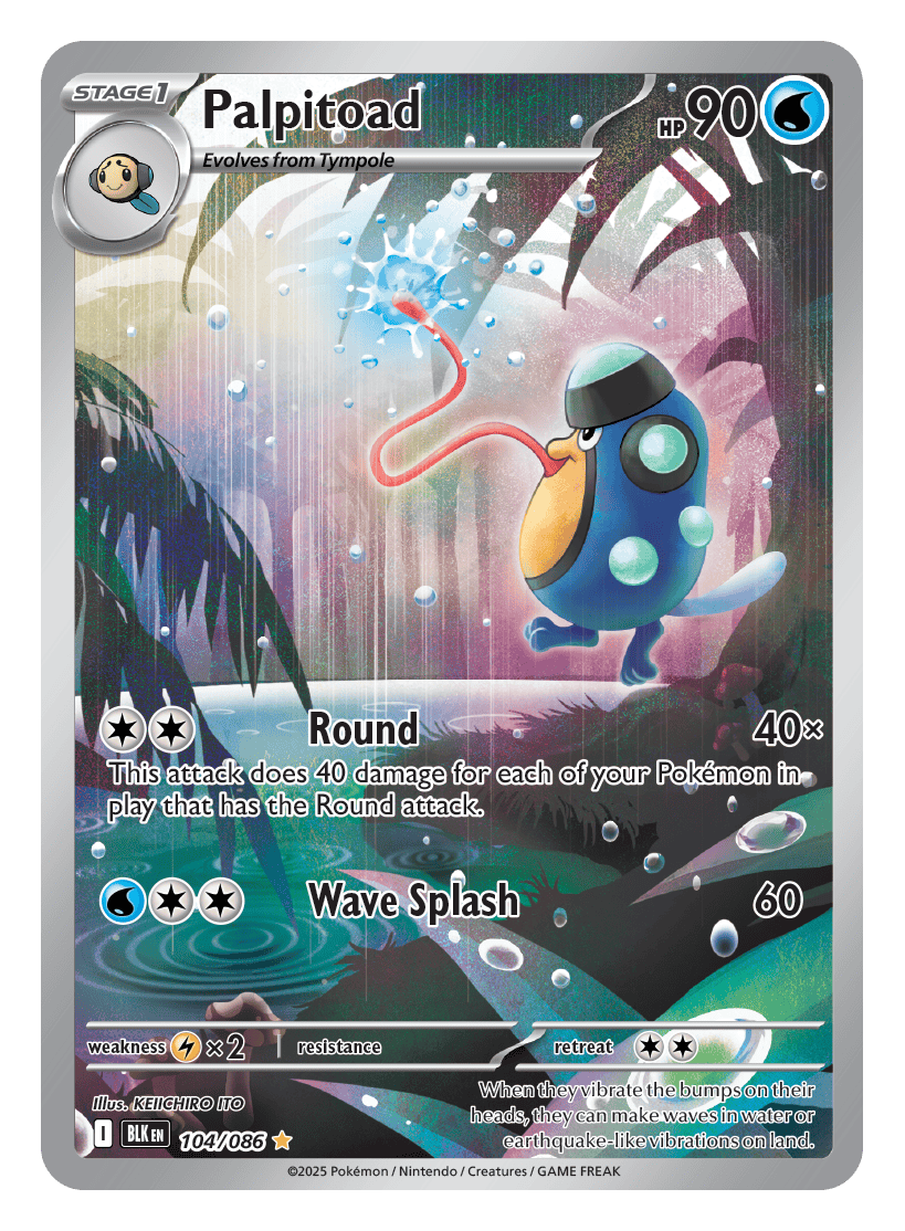 Palpitoad 104/086 - Pokémon TCG Black Bolt card