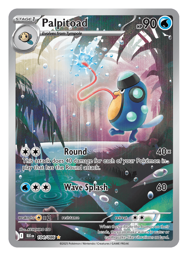 Palpitoad 104/086 - Pokémon TCG Black Bolt card