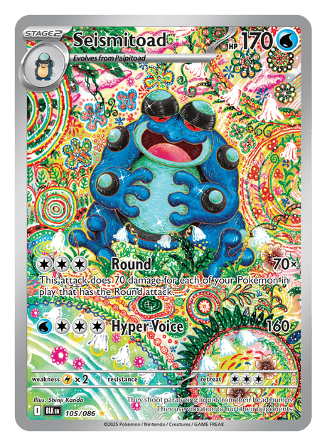 Seismitoad 105/086 - Pokémon TCG Black Bolt card