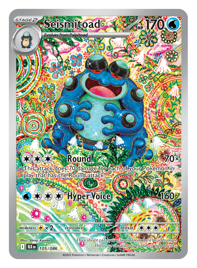 Seismitoad 105/086 - Pokémon TCG Black Bolt card