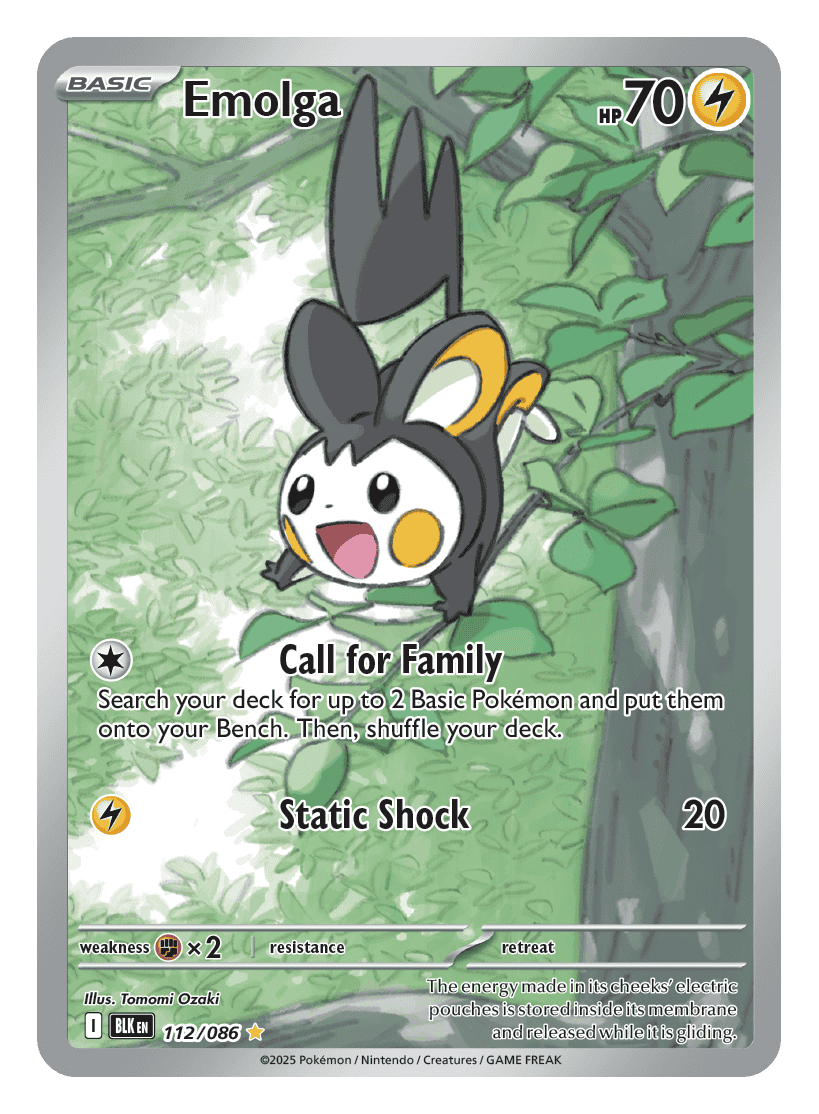 Emolga 112/086 - Pokémon TCG Black Bolt card