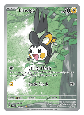 Emolga 112/086 - Pokémon TCG Black Bolt card