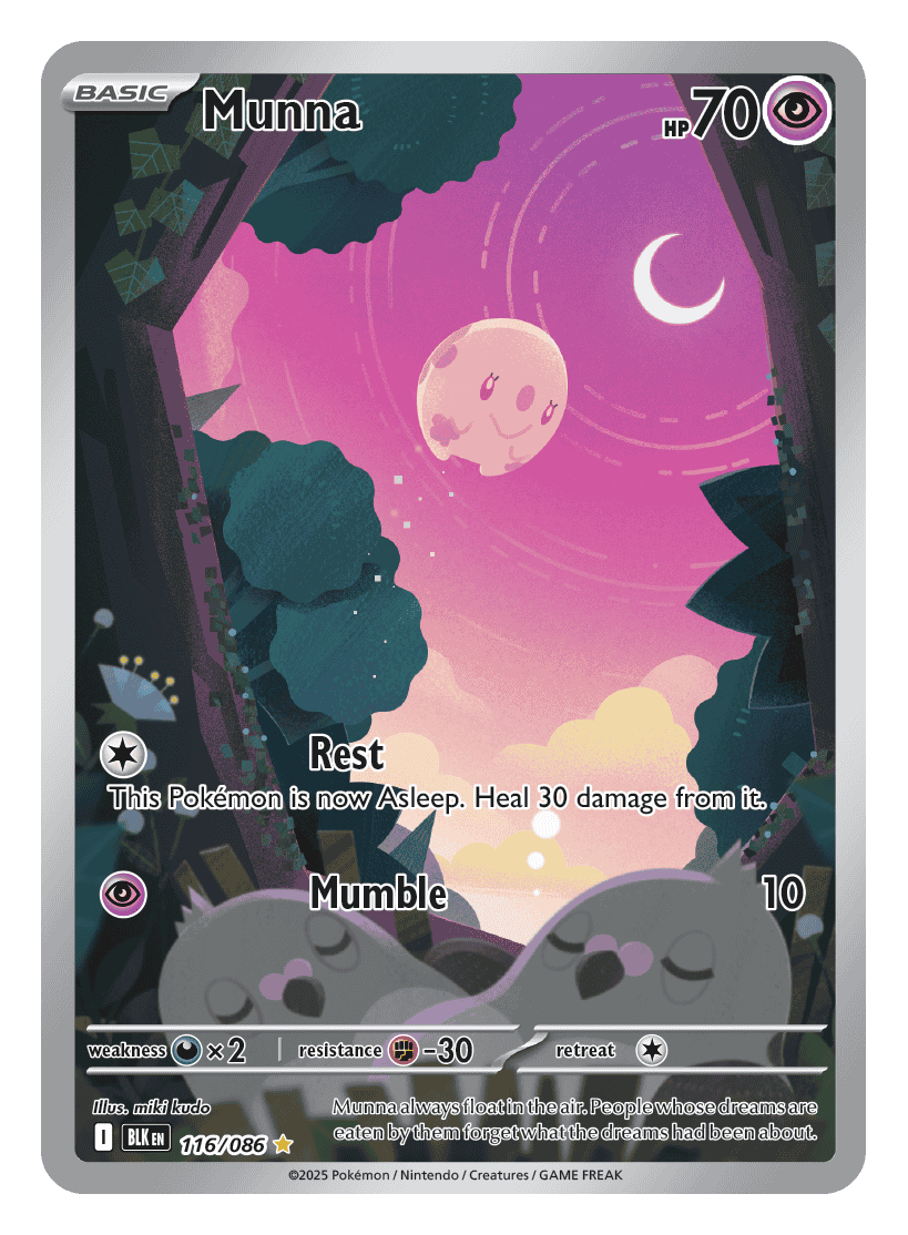 Munna 116/086 - Pokémon TCG Black Bolt card