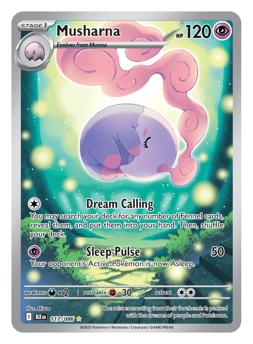 Musharna 117/086 - Pokémon TCG Black Bolt card