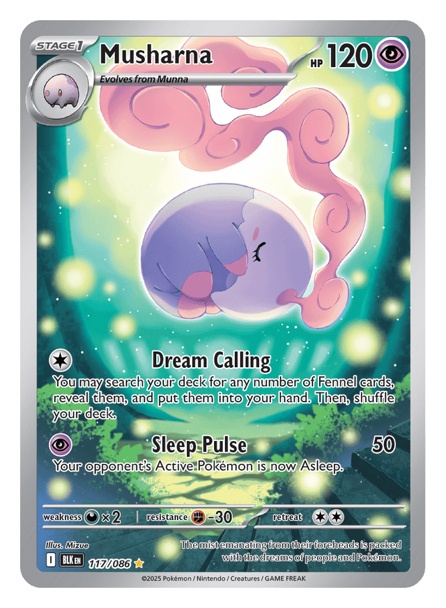 Musharna 117/086 - Pokémon TCG Black Bolt card