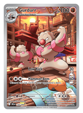 Gurdurr 126/086 - Pokémon TCG Black Bolt card