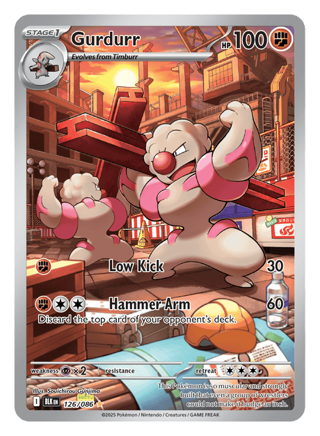 Gurdurr 126/086 - Pokémon TCG Black Bolt card