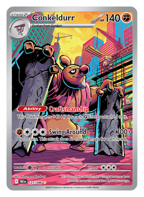 Conkeldurr 127/086 - Pokémon TCG Black Bolt card