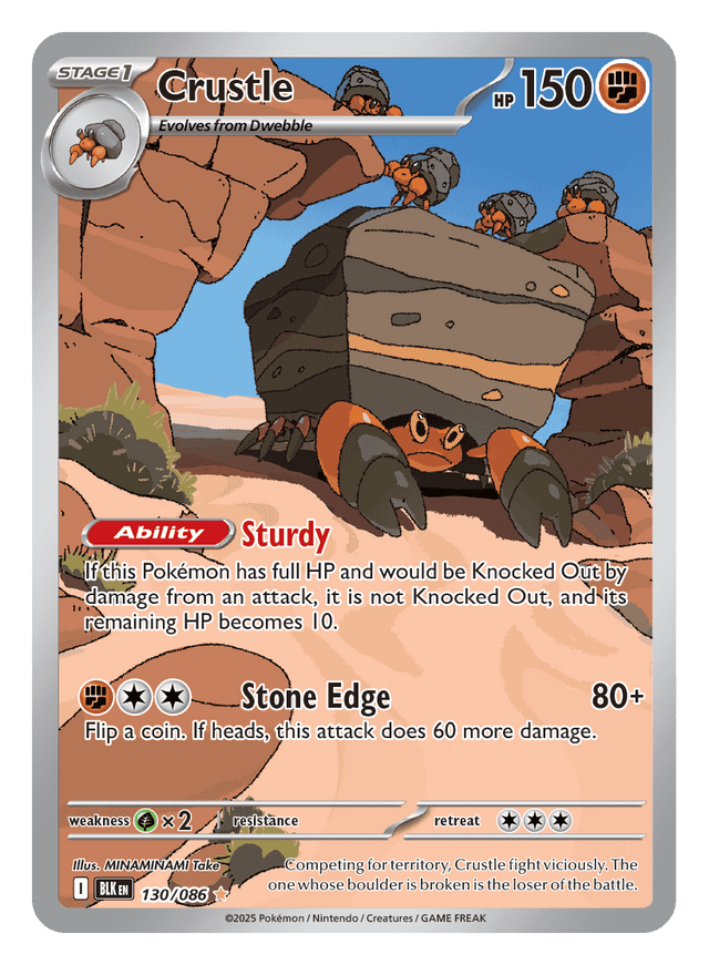 Crustle 130/086 - Pokémon TCG Black Bolt card