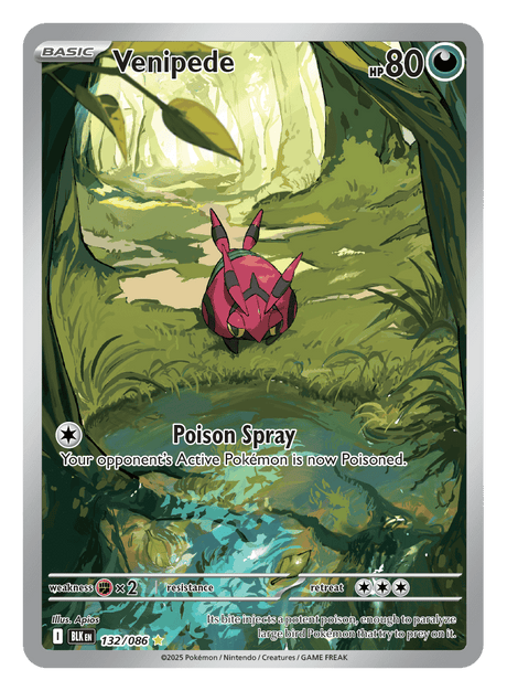 Venipede 132/086 - Pokémon TCG Black Bolt card