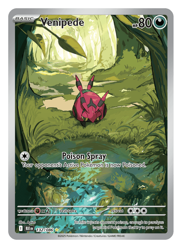 Venipede 132/086 - Pokémon TCG Black Bolt card