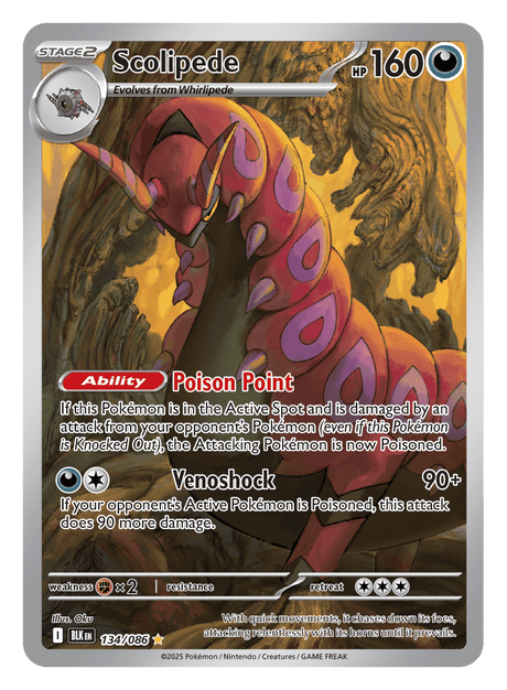 Scolipede 134/086 - Pokémon TCG Black Bolt card