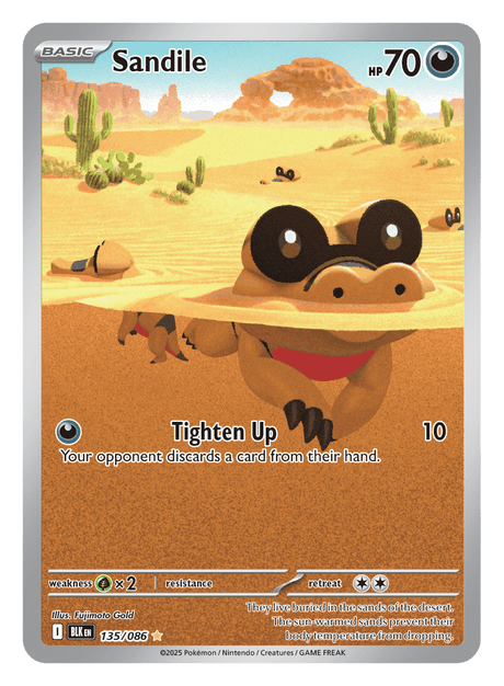 Sandile 135/086 - Pokémon TCG Black Bolt card