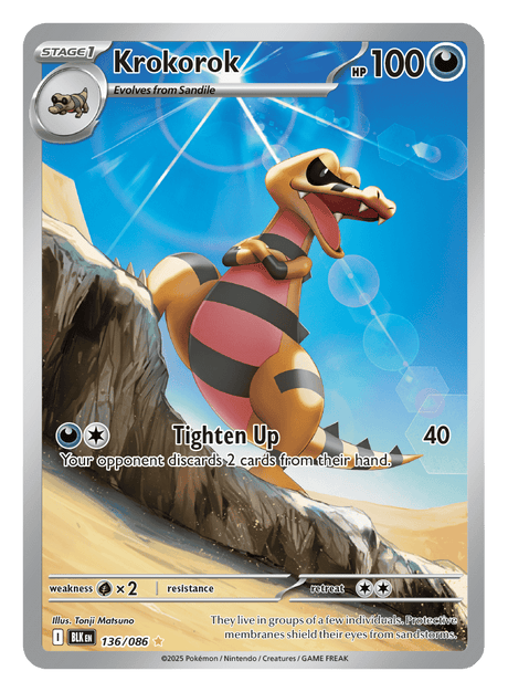 Krokorok 136/086 - Pokémon TCG Black Bolt card