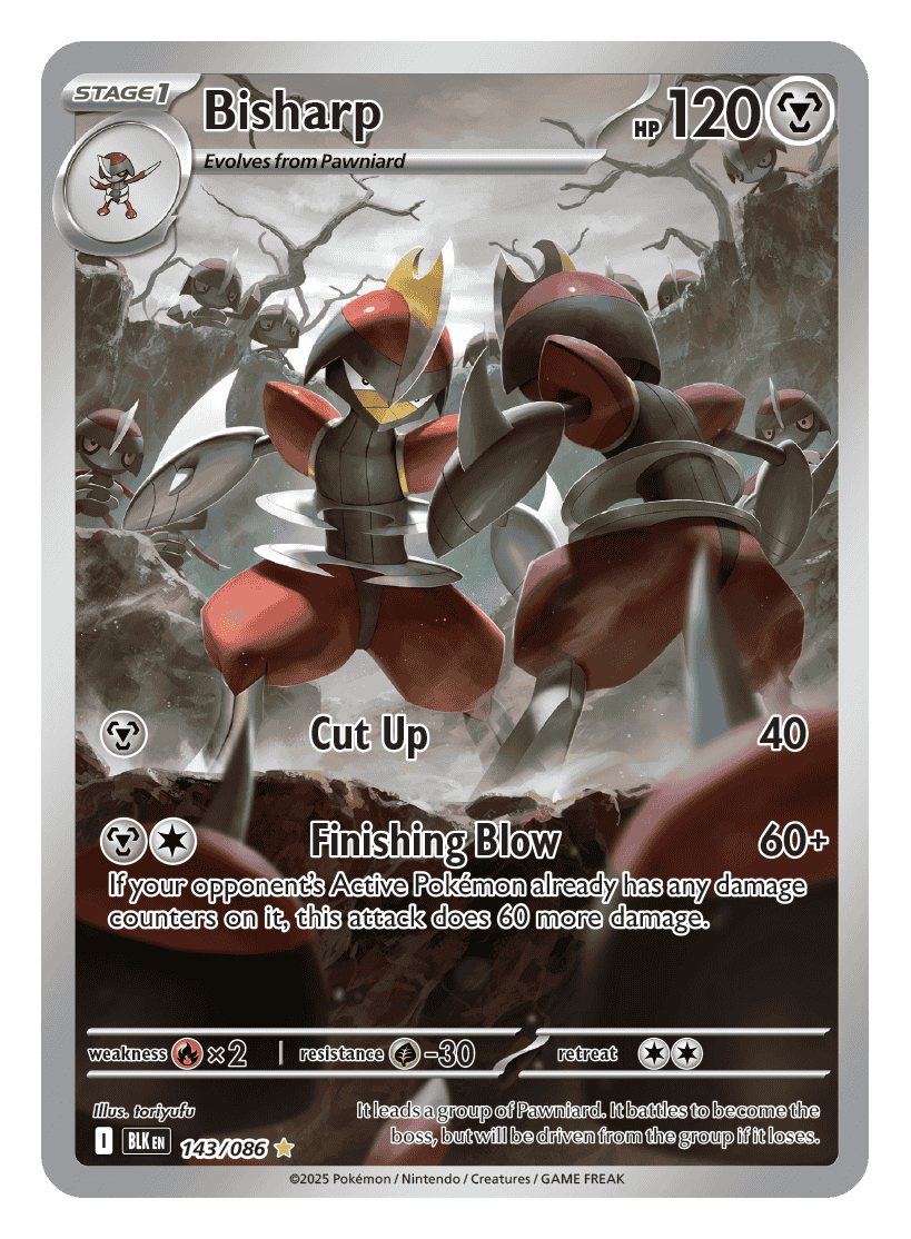 Bisharp 143/086 - Pokémon TCG Black Bolt card