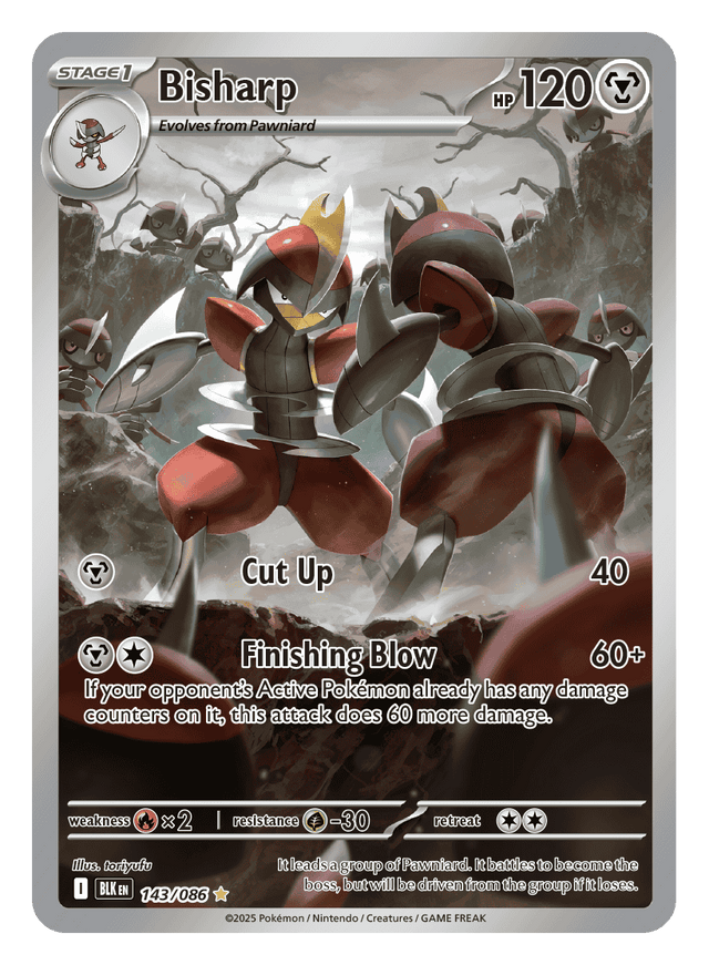 Bisharp 143/086 - Pokémon TCG Black Bolt card