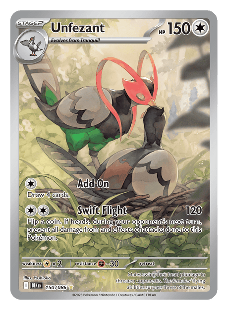 Unfezant 150/086 - Pokémon TCG Black Bolt card