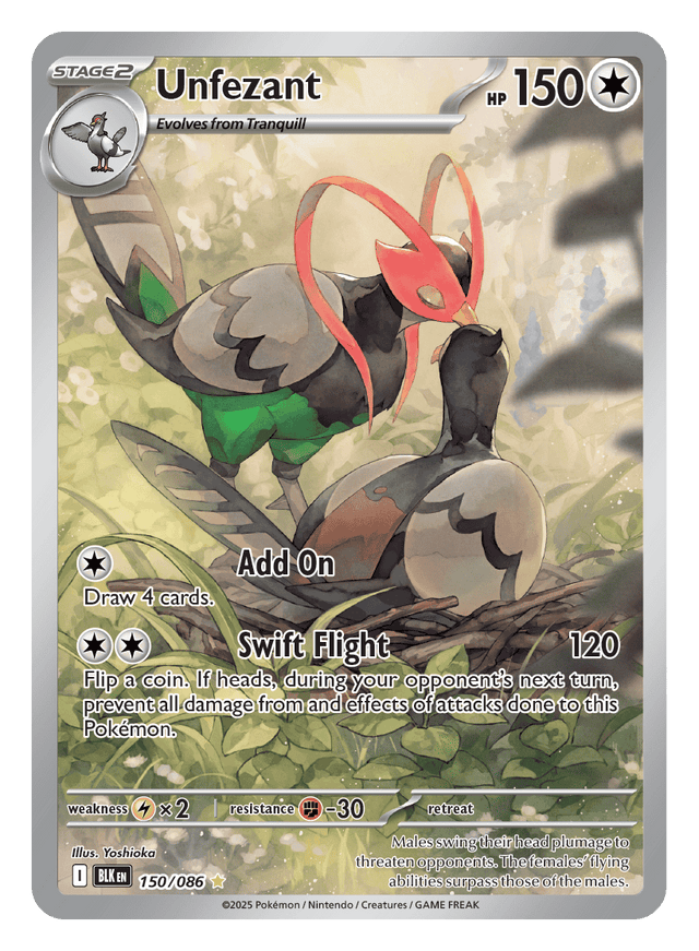 Unfezant 150/086 - Pokémon TCG Black Bolt card