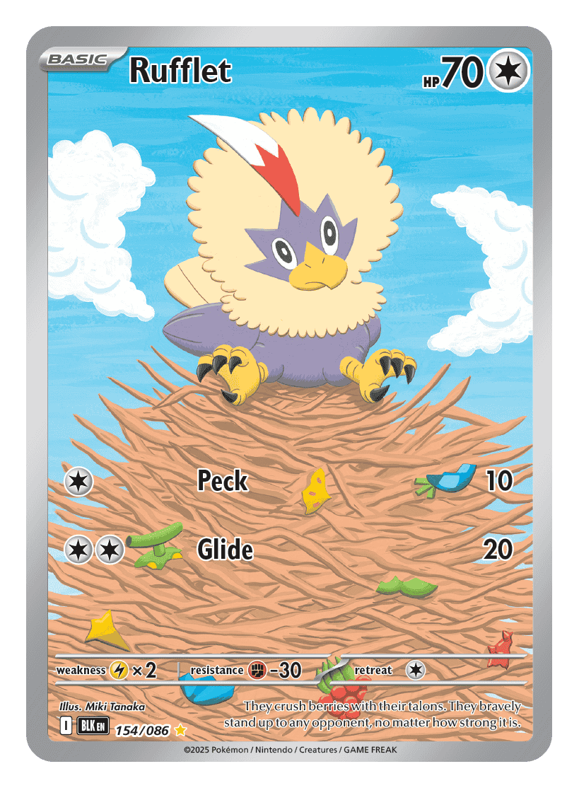 Rufflet 154/086 - Pokémon TCG Black Bolt card