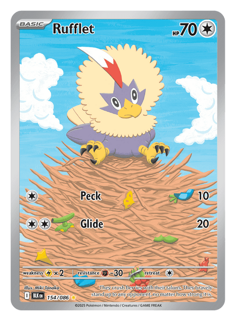 Rufflet 154/086 - Pokémon TCG Black Bolt card