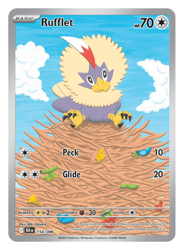 Rufflet 154/086 - Pokémon TCG Black Bolt card