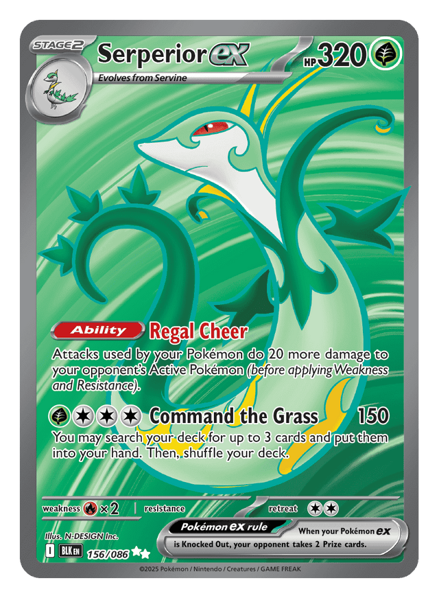 Serperior ex 156/086 - Pokémon TCG Black Bolt card