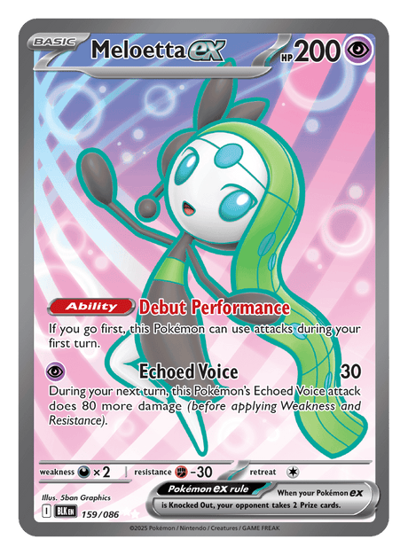 Meloetta ex 159/086 - Pokémon TCG Black Bolt card