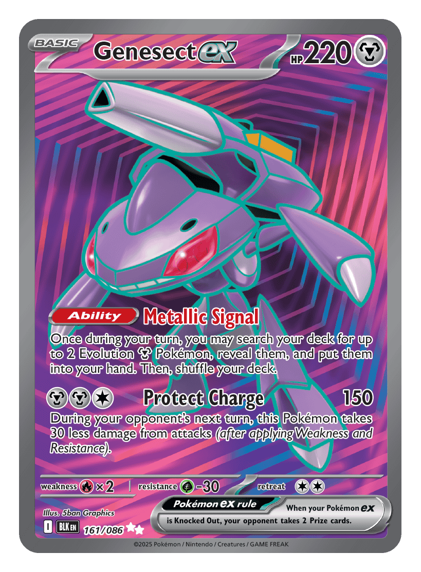 Genesect ex 161/086 - Pokémon TCG Black Bolt card