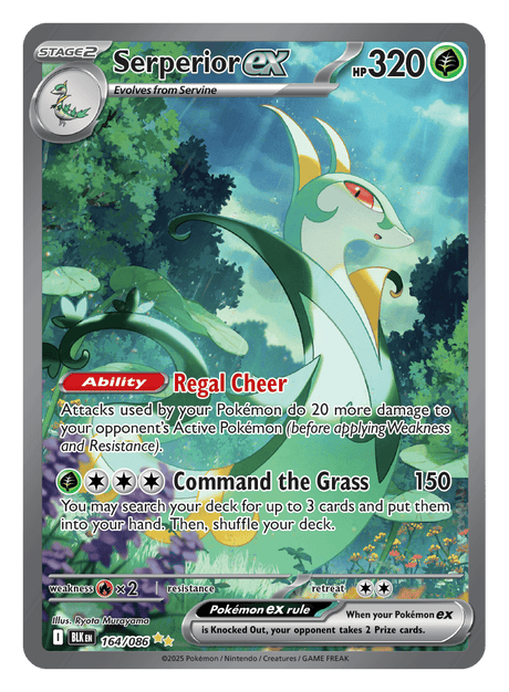 Serperior ex 164/086 - Pokémon TCG Black Bolt card