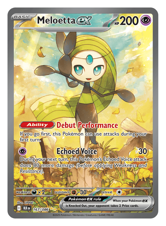 Meloetta ex 167/086 - Pokémon TCG Black Bolt card