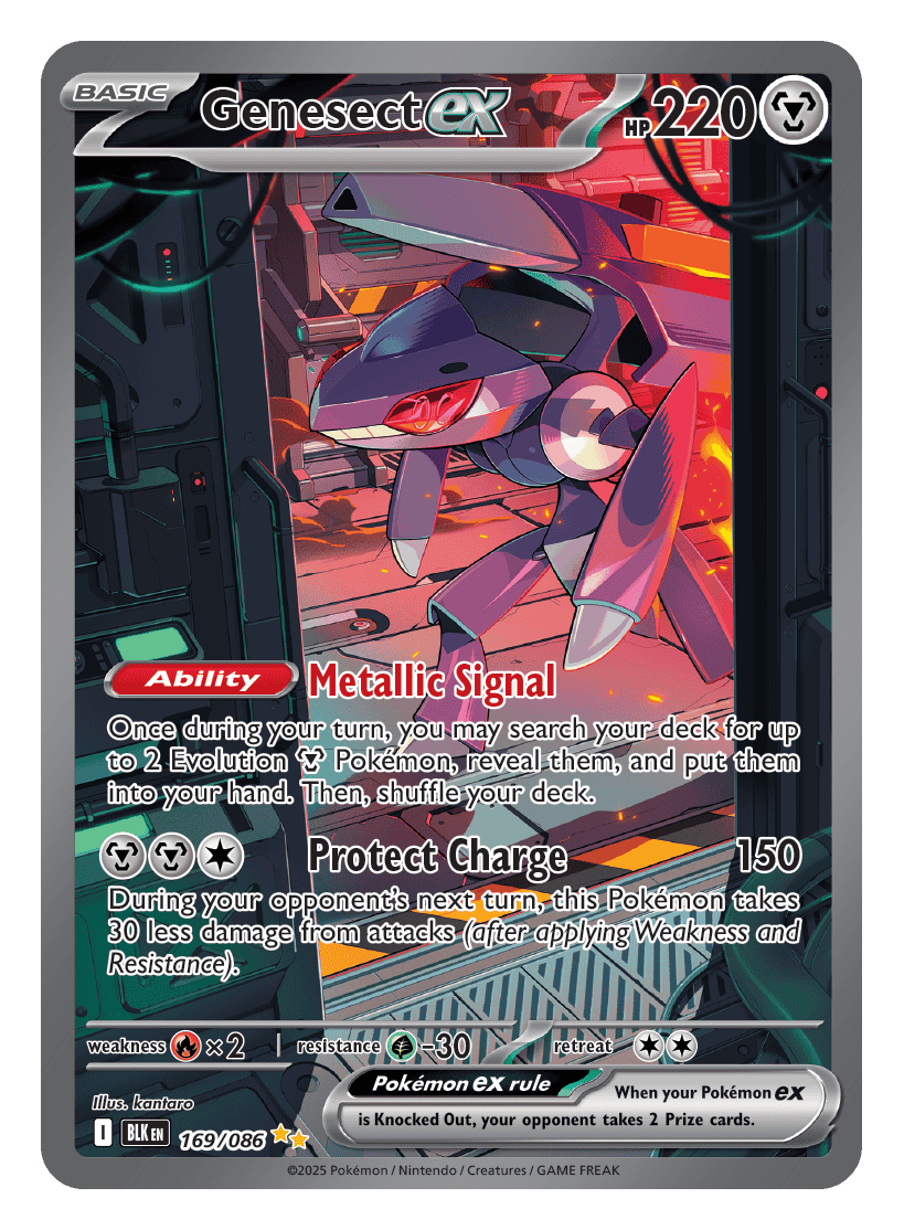 Genesect ex 169/086 - Pokémon TCG Black Bolt card