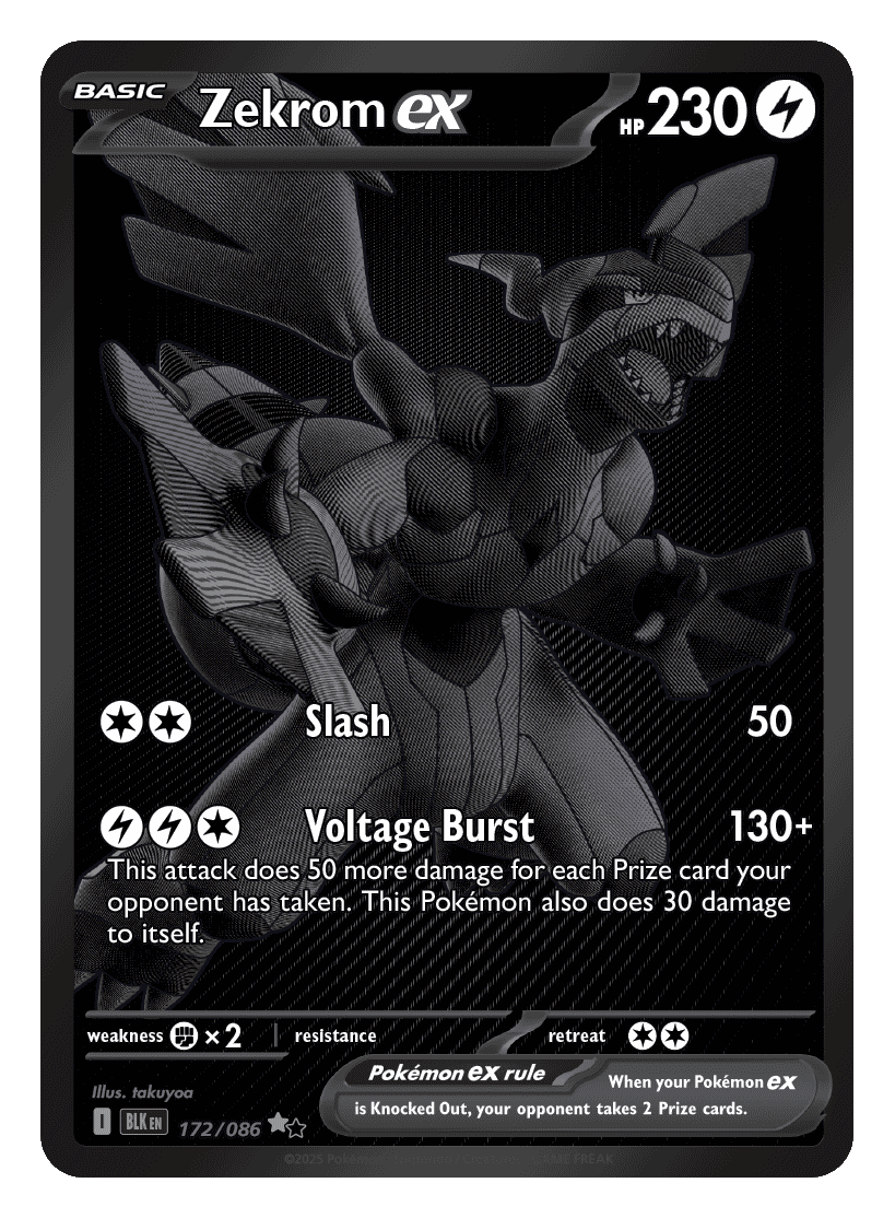 Zekrom ex 172/086 - Pokémon TCG Black Bolt card