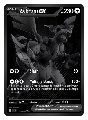 Zekrom ex 172/086 - Pokémon TCG Black Bolt card