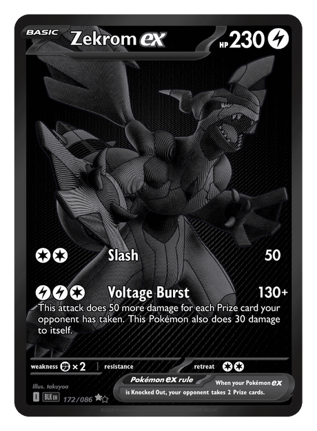 Zekrom ex 172/086 - Pokémon TCG Black Bolt card