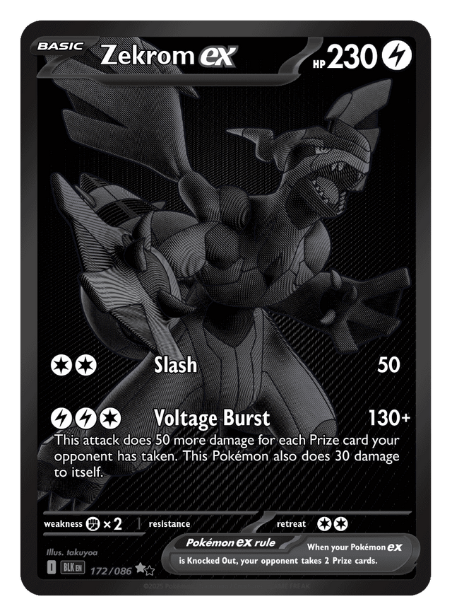 Zekrom ex 172/086 - Pokémon TCG Black Bolt card