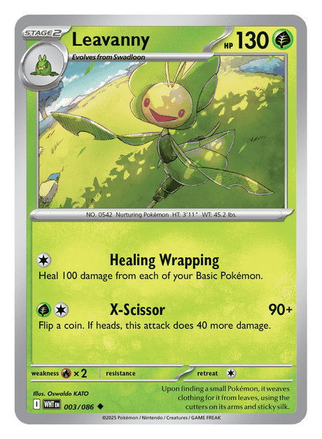 Leavanny 003/086 - Pokémon TCG White Flare card