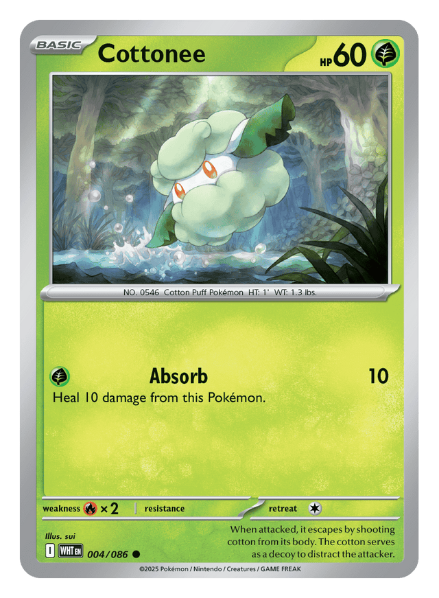 Cottonee 004/086 - Pokémon TCG White Flare card
