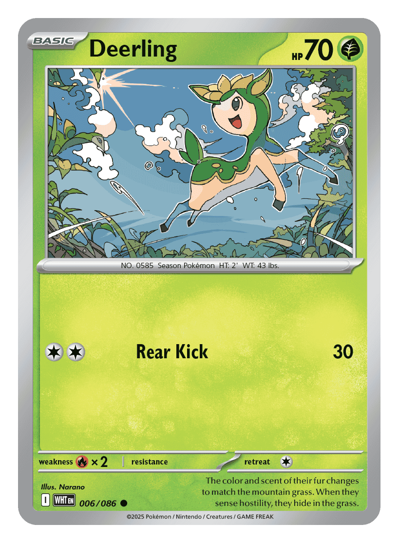 Deerling 006/086 - Pokémon TCG White Flare card