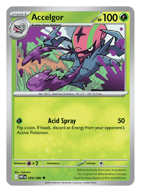 Accelgor 009/086 - Pokémon TCG White Flare card